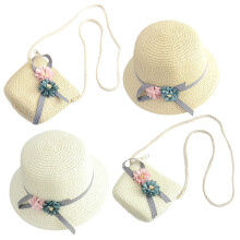 2Ensembles Chapeau Et Sac , Ensemble Plage Coloré Et Fleuri