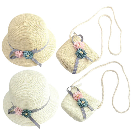 2Ensembles Chapeau Et Sac , Ensemble Plage Coloré Et Fleuri 2