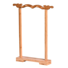 4Pcs Khaki Bamboo Brush Racks Storage Holders for Calligraphy Supplies