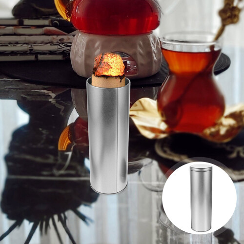 5Pièces Boîtes Fermées Moxibustion Extincteur Compact Argent 2