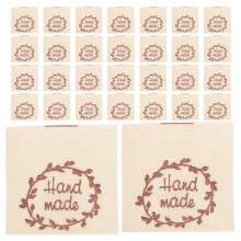 100Pièces Labels Tissu Beige Pour Projets Couture Artisanaux