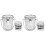 2Ensembles Récipient Lavage Pinceaux Multi-Usage Acier Argent 4
