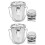 2Ensembles Récipient Lavage Pinceaux Multi-Usage Acier Argent 7