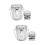 2Ensembles Récipient Lavage Pinceaux Multi-Usage Acier Argent 9