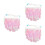 3Pièces Voiles Scintillants Blancs Pour Costumes De Danse, Polyester 5
