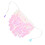 3Pièces Voiles Scintillants Blancs Pour Costumes De Danse, Polyester 3