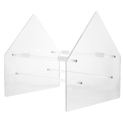 2Pièces Support Vinyle Transparent En Pour Bureau Maison 2