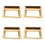 4Pièces Couvercles Remplacement Or En Acier Pour Cuisine 4