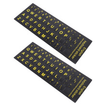 10Pièces Étiquettes Clavier Silicone Noir Antipoussière Pour Laptop