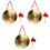 3Pièces Gongs Percussion Dorés À Main Avec Corde Pour École 2
