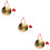 3Pièces Gongs Percussion Dorés À Main Avec Corde Pour École 7