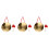 3Pièces Gongs Percussion Dorés À Main Avec Corde Pour École 3