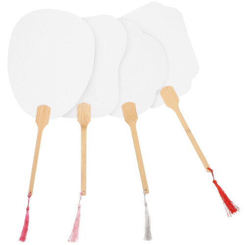 16Pièces Éventails Papier Blancs DIY Pour Enfants Projets Créatifs 2