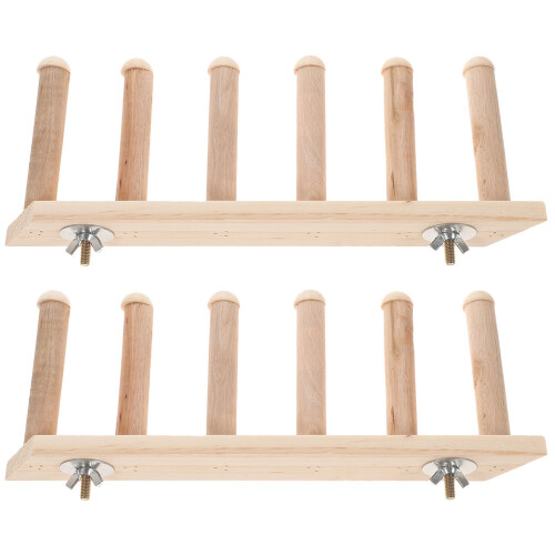 6Pièces Échelles En Bois Beige Multi-Étages Pour Chats Actifs