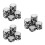 150Pièces Jeu De Jetons De Poker Plastique ABS Durable Couleur Noire 5