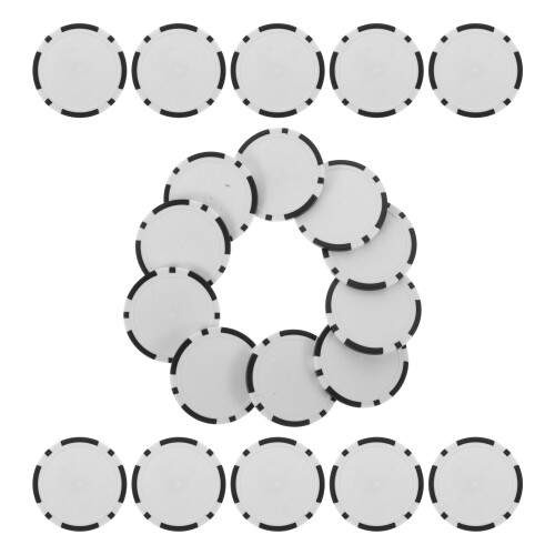 150Pièces Jeu De Jetons De Poker Plastique ABS Durable Couleur Noire 1