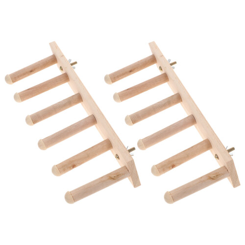 6Pièces Échelles En Bois Beige Multi-Étages Pour Chats Actifs 1