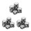150Pièces Jeu De Jetons De Poker Plastique ABS Durable Couleur Noire 7