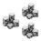 150Pièces Jeu De Jetons De Poker Plastique ABS Durable Couleur Noire 8