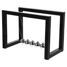 2Pièces Balles Pendule Newton Noires Décor Science Et Bureau
