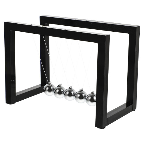 2Pièces Balles Pendule Newton Noires Décor Science Et Bureau