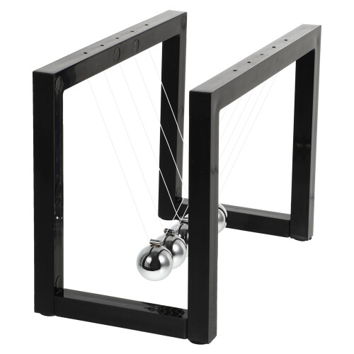 2Pièces Balles Pendule Newton Noires Décor Science Et Bureau 1