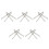 10Pièces Pinces Métal Argentées Pour Pointe Stylo 4