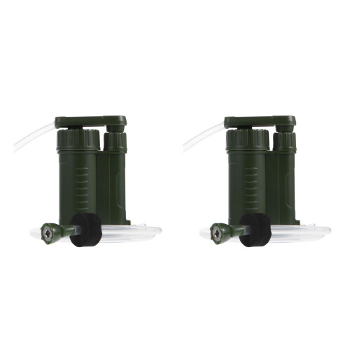 2Pièces Purificateur D'eau Camping Vert ABS Fiable 2