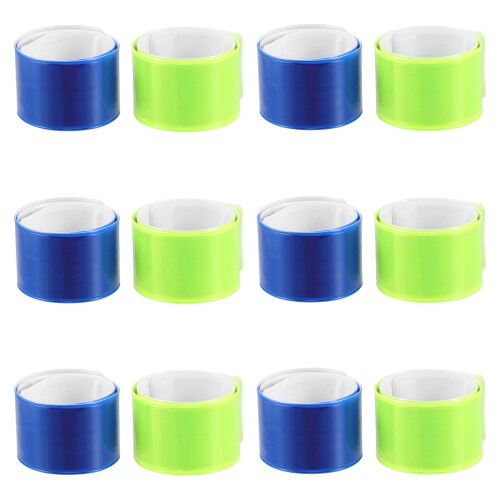 48Pièces Bracelets Slap Réfléchissants Multicolores Résistants 1