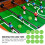 36Pièces De Football Pour Jeu De Table Vertes Résistantes 6