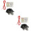 2Sets Turtle Shape Ocarina Flutes Black Porcelain Portable for Playing 6