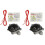 2Sets Turtle Shape Ocarina Flutes Black Porcelain Portable for Playing 2