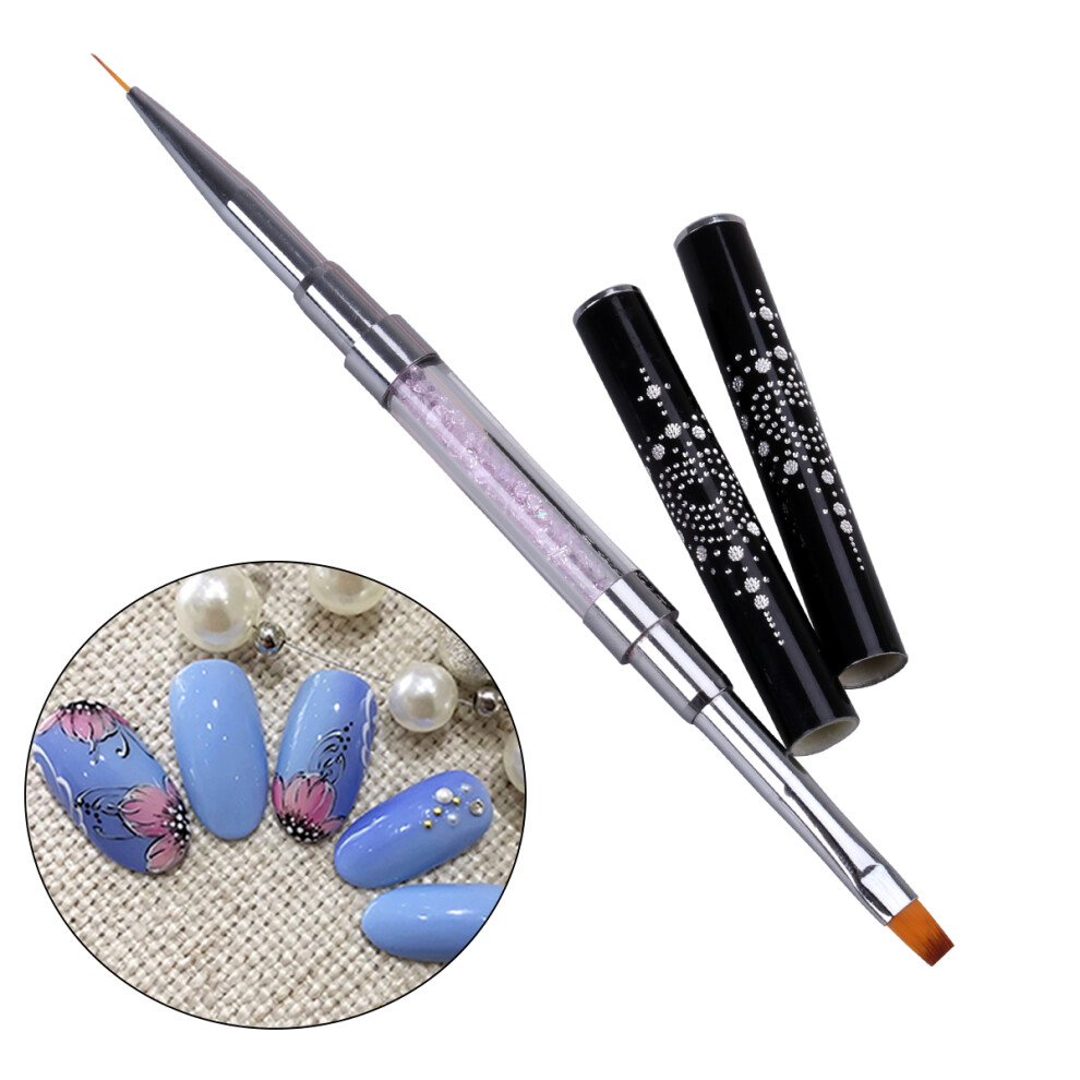 Iplusmile 3Pcs Nail Art Liner Pen Nylon Hair Brush Durable Acrylic Manicure Tool