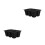 2Pièces Plateau Semis Silicone Noir Réutilisable Pour Jardin 3