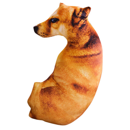 2Pièces Peluche Chien Marron En Coton PP Pour Décor
