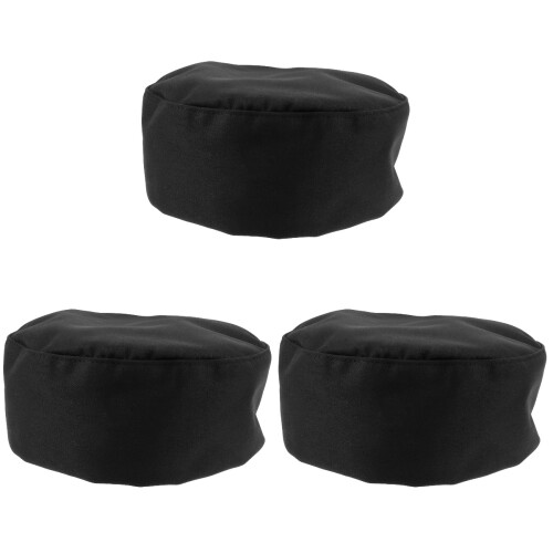 3Pièces Chapeaux De Chef En Noir Élégants Pour Chef 2
