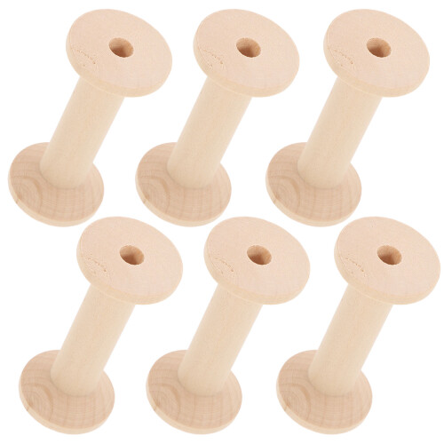 30Pcs Multifunctional Wooden Spools for Thread Sewing and Craft 1