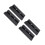 4Pcs Black Plastic Wine Glass Holder Upside Down Hanging Cup Rack 9
