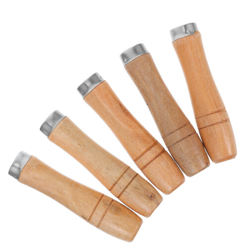 20Pcs Universal Wood Tool Handles with Metal Collar Comfortable Grip 1