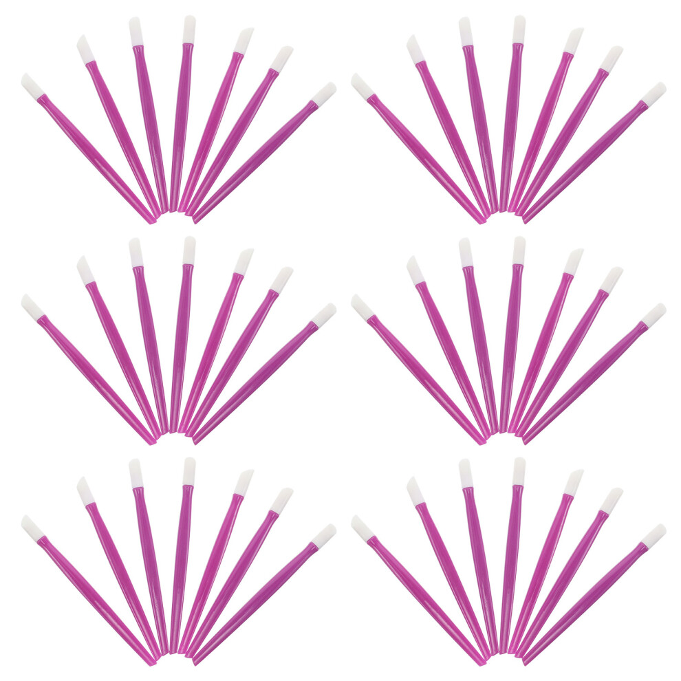 Totority 200Pcs Professional Nail Grooming Tool Blue Rubber Tip Manicure Stick