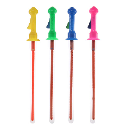 12Pcs Children's Bubble Wands Assorted Colors Safe Plastic Sticks