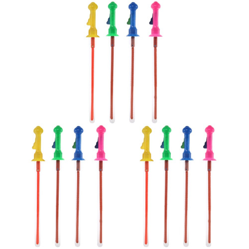 12Pcs Children's Bubble Wands Assorted Colors Safe Plastic Sticks 1