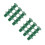 24Pcs Green Plastic Cane Covers Garden Bamboo Pole Protective Toppers 10