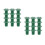 24Pcs Green Plastic Cane Covers Garden Bamboo Pole Protective Toppers 8