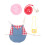 5Sets Lattice Printed Red Bunny Costume with Rabbit Harness and Leash 1