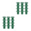 24Pcs Green Plastic Cane Covers Garden Bamboo Pole Protective Toppers 9