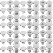 100Pcs Durable Metal Screw Caps Grey for Bookbinding and Craft Repairs