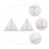 4Pcs White Acrylic Quilting Ruler Templates for Patchwork Sewing Use 8