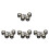 16Pcs Noisefree Swivel Replacement Wheels for 6
