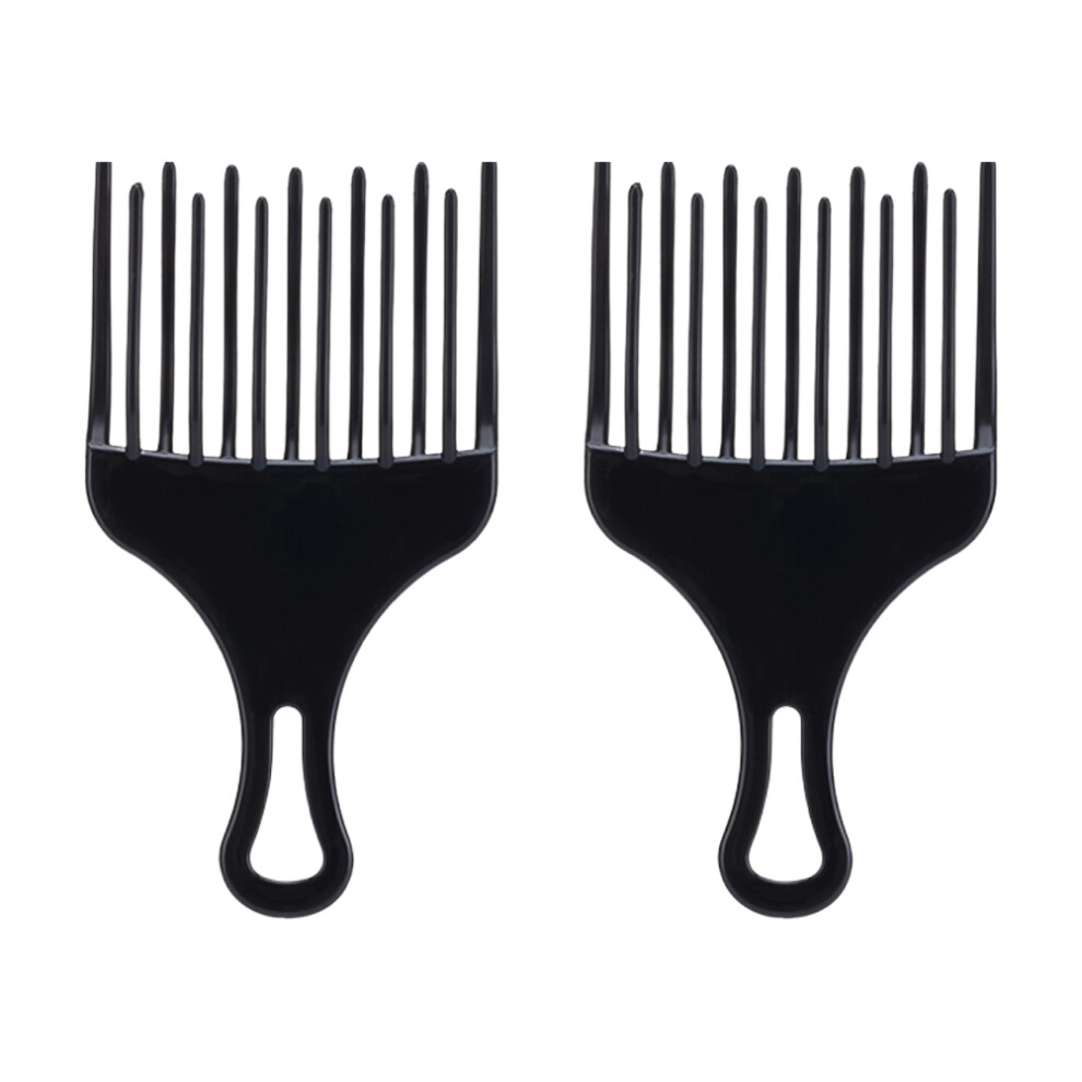 Ohphcall 6Pcs Salon Quality Black Plastic Hair Combs For Thick Hair Detangling